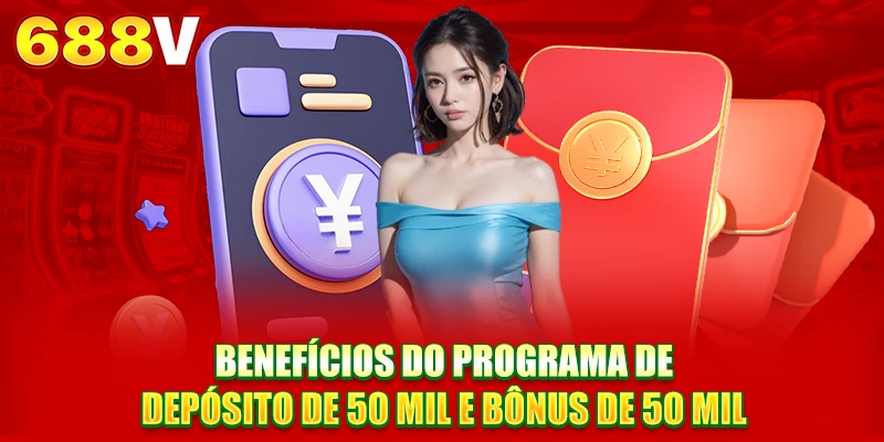 Benefícios do programa de Depositar 50k e Receber 50k em Promoção Benefícios do programa de Depositar 50k e Receber 50k em Promoção