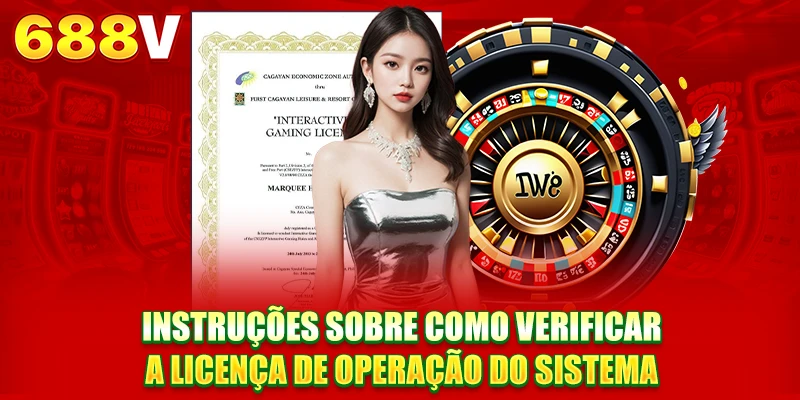 Instruções sobre como verificar a licença de operação do sistema Instruções sobre como verificar a licença de operação do sistema
